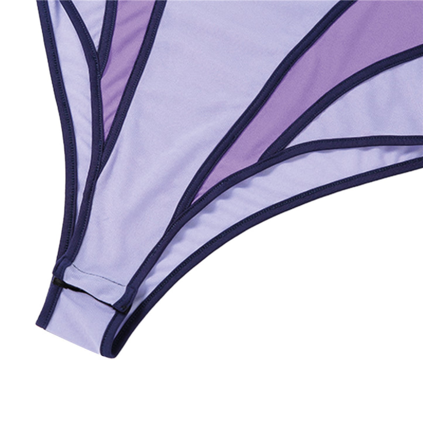 Geometric purple layered bodysuit