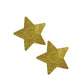 Nipple jewelry - Gold metallic glitter star