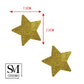 Nipple jewelry - Gold metallic glitter star