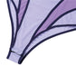 Geometric purple layered bodysuit