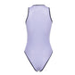 Geometric purple layered bodysuit