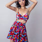 Geometric printed rave skirt