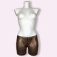 Rose gold metallic rave shorts