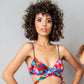 Geometric print festival wrap top