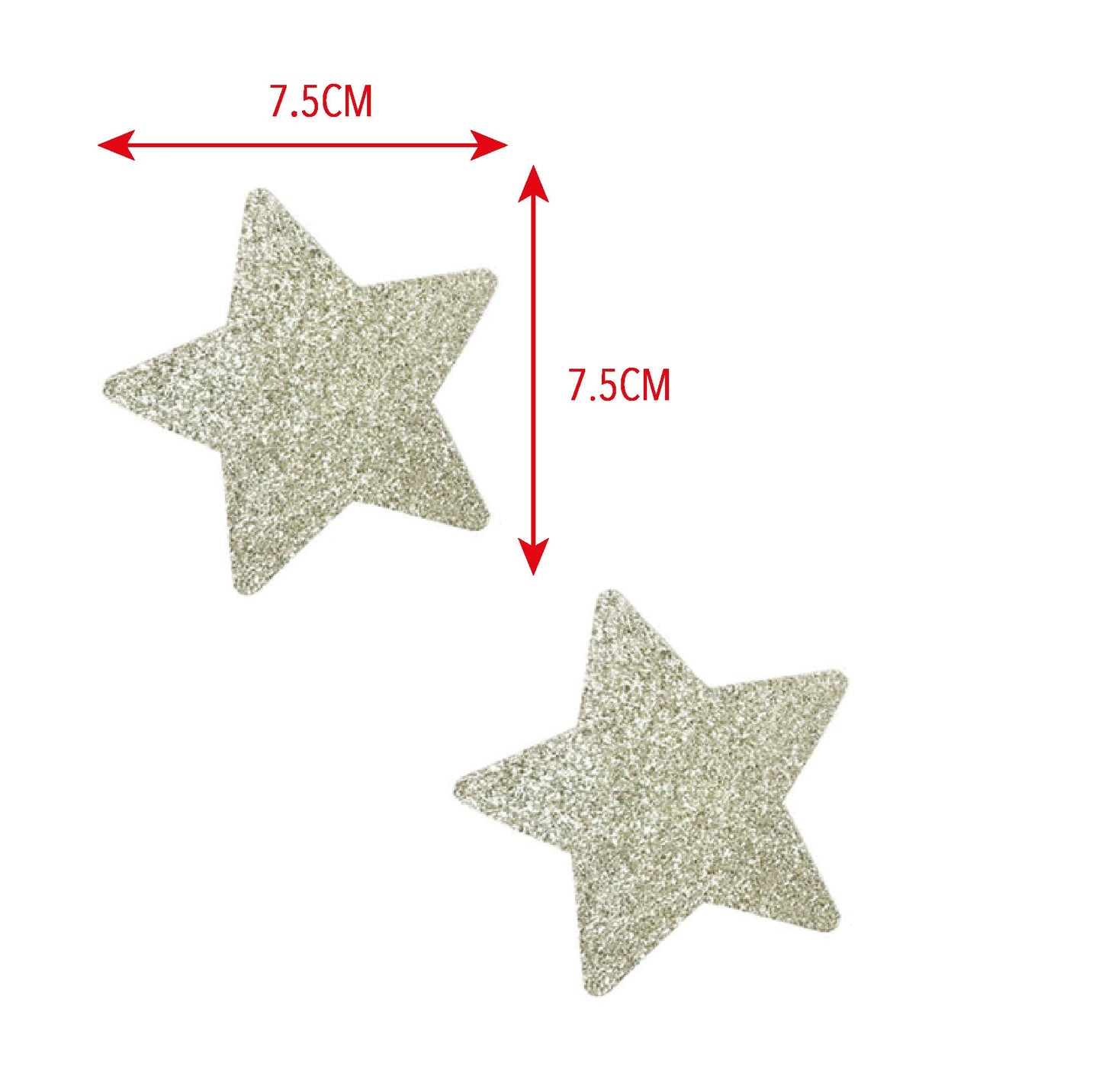 Glitter silver star nipple sticker – SMcostumes